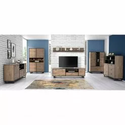 Red Living TV-Lowboard Trylith - Eiche Rustikal Dekor / Schwarz -Kommoden Verkäufe 2023 1000295078 211125 14485300038 MOOD DETAILS P000000001000295078 mood