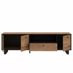 Red Living TV-Lowboard Trylith - Eiche Rustikal Dekor / Schwarz -Kommoden Verkäufe 2023 1000295078 211125 14485300051 DETAILS P000000001000295078