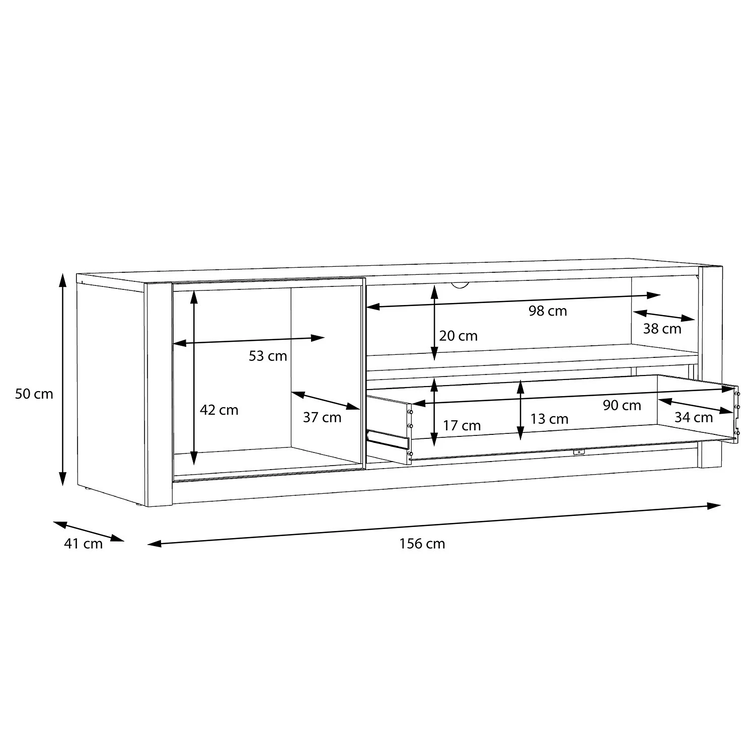 Loftscape TV-Lowboard Truth - Eiche Sonoma Dekor 8 Loftscape TV-Lowboard Truth - Eiche Sonoma Dekor – Bild 6