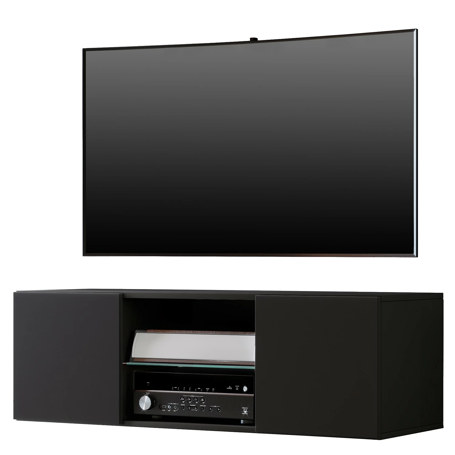 VCM TV-Lowboard Jusa - Schwarz - Breite: 115 cm 3 VCM TV-Lowboard Jusa - Schwarz - Breite: 115 cm