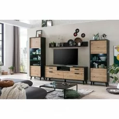 Norrwood TV-Lowboard Argenteuil II - Eiche Artisan Dekor / Schwarz -Kommoden Verkäufe 2023 1000304814 211118 072224000027 MOOD DETAILS P000000001000304814 mood