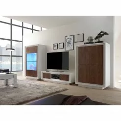 LC Spa TV-Lowboard Forenza - Nussbaum Dekor / Weiß -Kommoden Verkäufe 2023 1000306541 211122 150916000127 DETAILS P000000001000306541