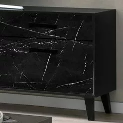 Jack & Alice TV-Lowboard Fintel II - Marmor Schwarz Dekor / Schwarz -Kommoden Verkäufe 2023 1000307048 211110 08234400070 DETAILS P000000001000307048