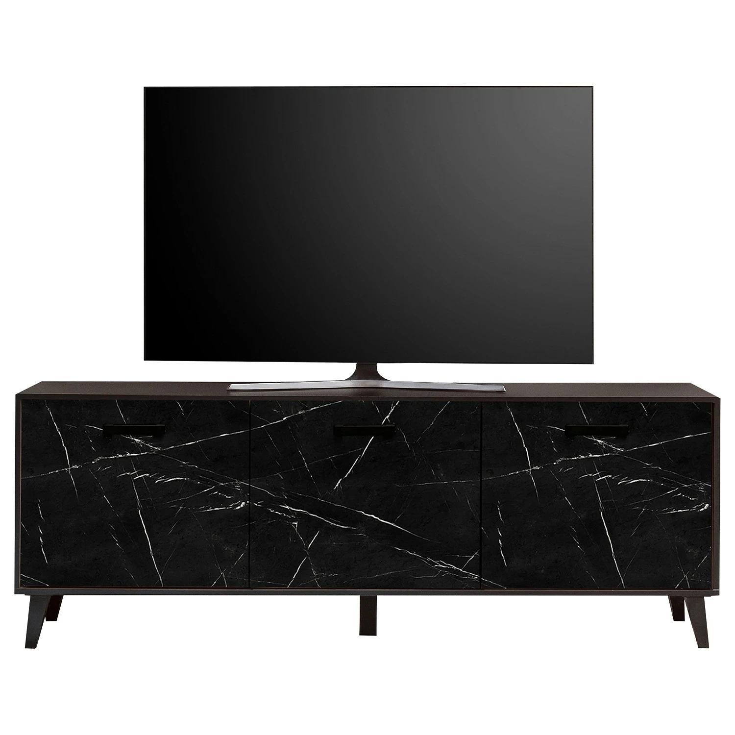 Jack & Alice TV-Lowboard Fintel I - Marmor Schwarz Dekor / Schwarz 6 Jack & Alice TV-Lowboard Fintel I - Marmor Schwarz Dekor / Schwarz – Bild 4