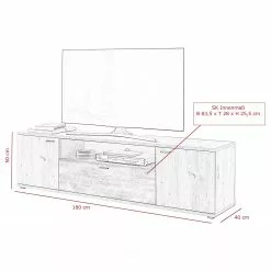 Red Living TV-Lowboard Ambato - Altholz Dekor -Kommoden Verkäufe 2023 1000309605 211118 065931000545 SKETCH DETAILS P000000001000309605 sketch