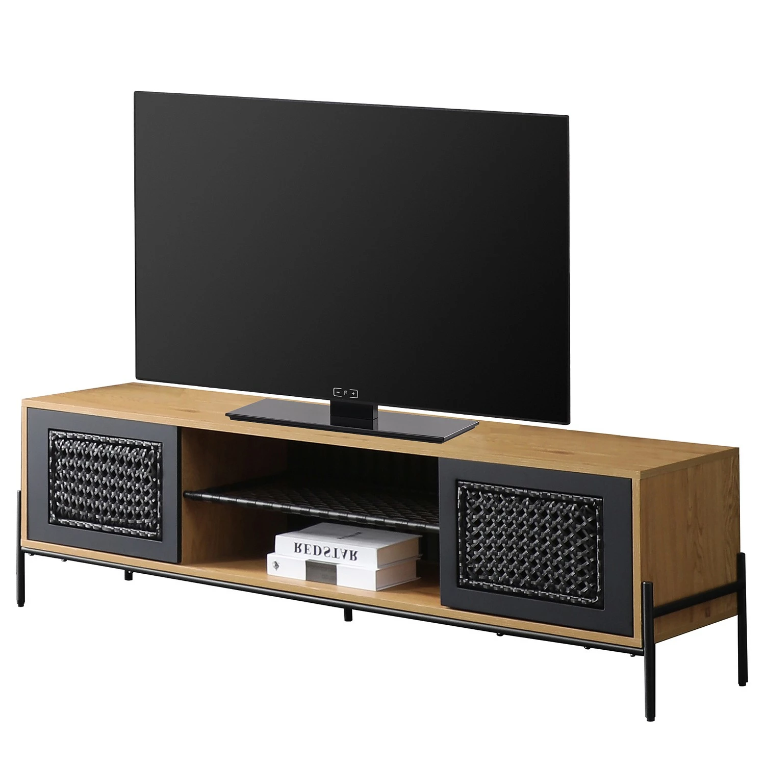 Red Living TV-Lowboard Padbury - Schwarz / Eiche Dekor 3 Red Living TV-Lowboard Padbury - Schwarz / Eiche Dekor