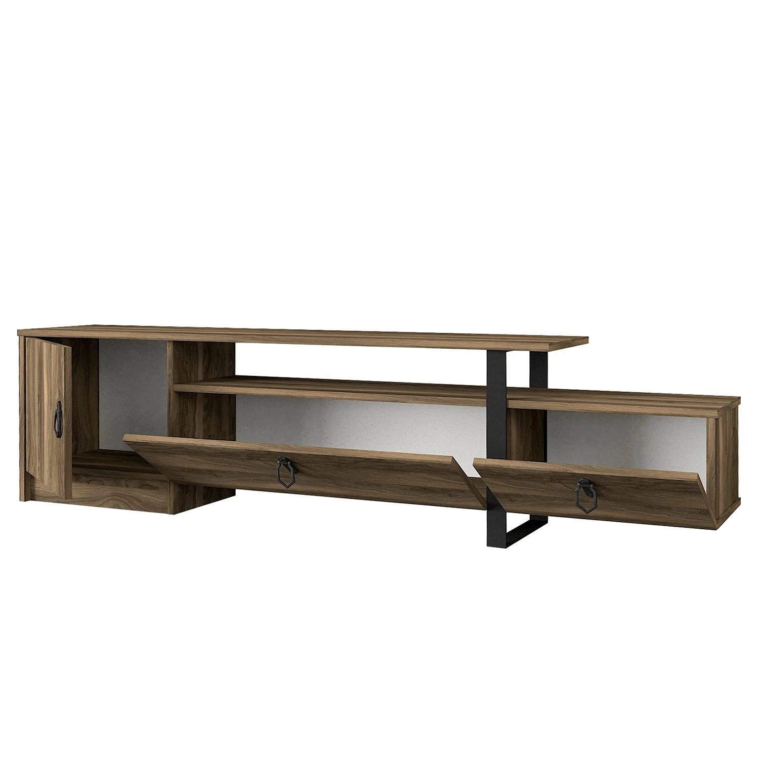 Red Living TV-Lowboard Amarante - Walnuss Dekor / Schwarz 7 Red Living TV-Lowboard Amarante - Walnuss Dekor / Schwarz – Bild 5