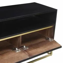 Jack & Alice TV-Lowboard Nooble - Mango massiv / Metall - Mango Schwarz / Gold -Kommoden Verkäufe 2023 1000315454 220427 050 DETAILS P000000001000315454