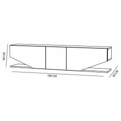 Loftscape TV-Lowboard Jalenas - Weiß -Kommoden Verkäufe 2023 1000333626 220302 500 SKETCH DETAILS P000000001000333626 sketch