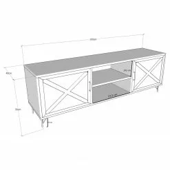 Red Living TV-Lowboard Vallrun - Kiefer Dekor / Anthrazit -Kommoden Verkäufe 2023 1000333633 220302 500 SKETCH DETAILS P000000001000333633 sketch