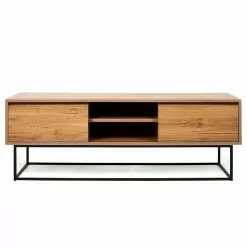 Red Living TV-Lowboard Tirano - Metall - Walnuss Hell Dekor / Schwarz -Kommoden Verkäufe 2023 1000333634 220302 031 DETAILS P000000001000333634