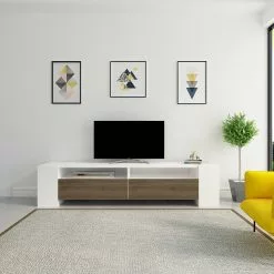 Loftscape TV-Lowboard Varel - Weiß / Walnuss Dekor 9 Loftscape TV-Lowboard Varel - Weiß / Walnuss Dekor -Kommoden Verkäufe 2023 1000333640 220302 021 MOOD DETAILS P000000001000333640 mood