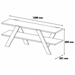 Loftscape TV-Rack Soroma - Weiß / Walnuss Dekor 11 Loftscape TV-Rack Soroma - Weiß / Walnuss Dekor -Kommoden Verkäufe 2023 1000333644 220302 500 SKETCH DETAILS P000000001000333644 sketch