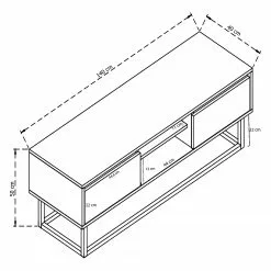 Red Living TV-Lowboard Boddington II - Kiefer Dekor / Schwarz 15 Red Living TV-Lowboard Boddington II - Kiefer Dekor / Schwarz -Kommoden Verkäufe 2023 1000333645 220302 500 SKETCH DETAILS P000000001000333645 sketch