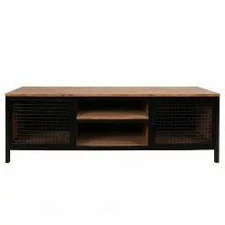 Red Living TV-Lowboard Zons - Metall - Kiefer Dekor / Schwarz -Kommoden Verkäufe 2023 1000333650 220302 031 DETAILS P000000001000333650