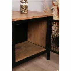 Red Living TV-Lowboard Zons - Metall - Kiefer Dekor / Schwarz -Kommoden Verkäufe 2023 1000333650 220302 036 DETAILS P000000001000333650