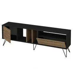 Red Living TV-Lowboard Vidago II - Walnuss Dekor / Anthrazit -Kommoden Verkäufe 2023 1000333656 220302 031 DETAILS P000000001000333656