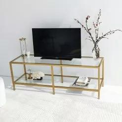 Loftscape TV-Rack Nibas - Glas / Metall - Gold -Kommoden Verkäufe 2023 1000333693 220302 021 MOOD DETAILS P000000001000333693 mood