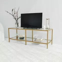 Loftscape TV-Rack Nibas - Glas / Metall - Gold -Kommoden Verkäufe 2023 1000333693 220302 025 MOOD DETAILS P000000001000333693 mood