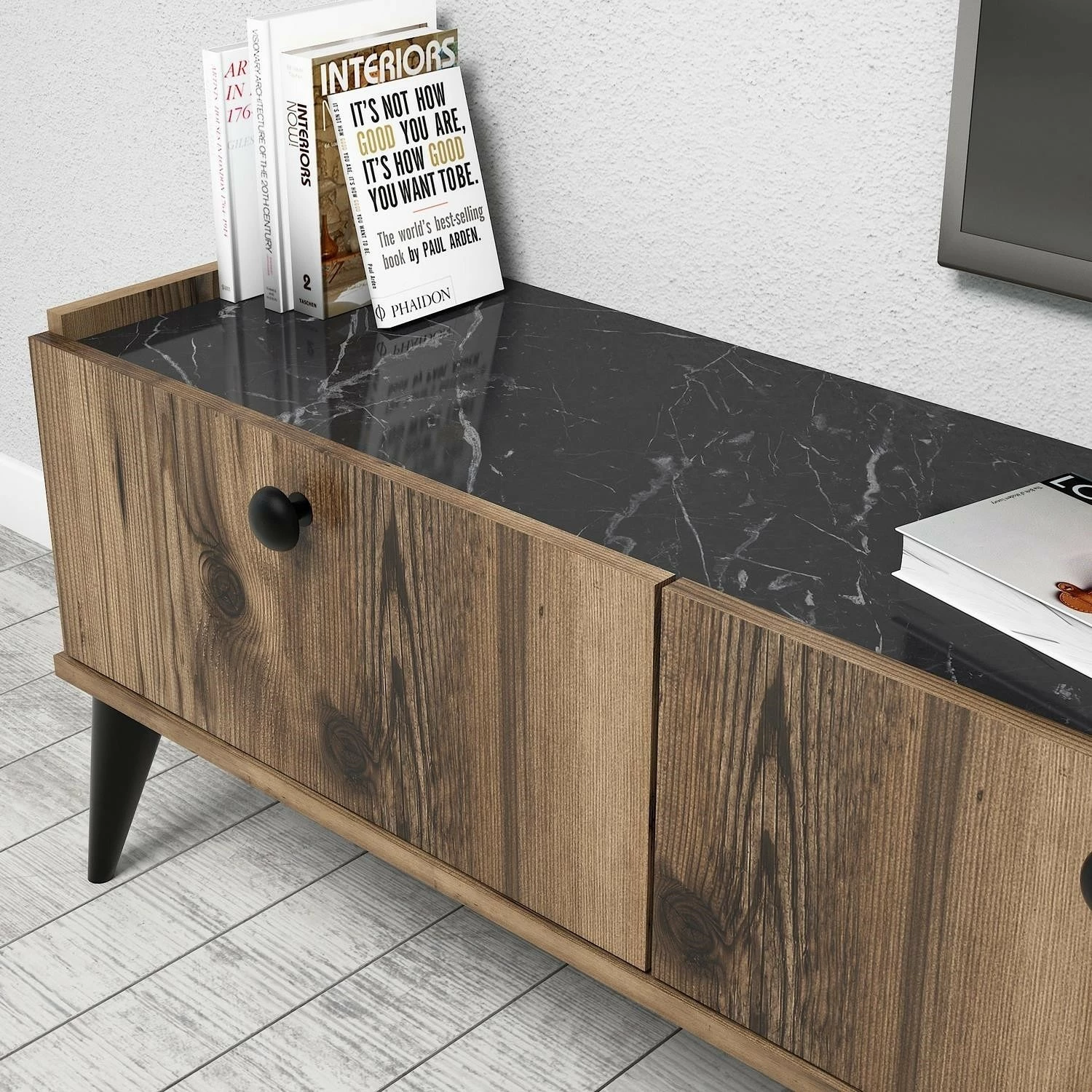 Red Living TV-Lowboard Korfu - Walnuss Dekor 7 Red Living TV-Lowboard Korfu - Walnuss Dekor – Bild 5