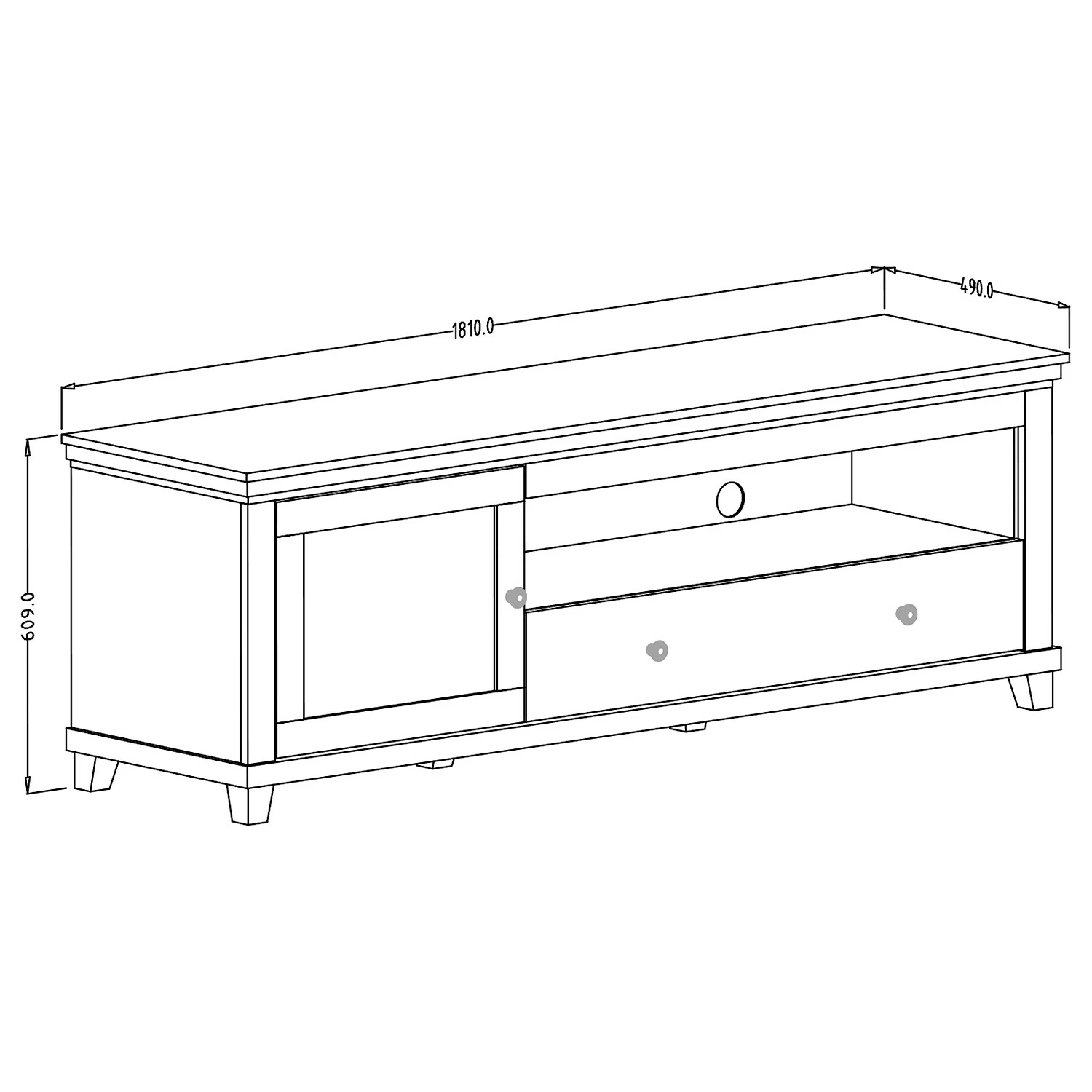 Ridgevalley TV-Lowboard Emmanuela - Dunkelgrün 6 Ridgevalley TV-Lowboard Emmanuela - Dunkelgrün – Bild 4