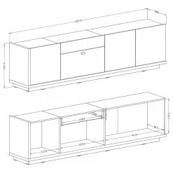 Loftscape TV-Lowboard Lahntal I - Hochglanz Weiß / Risseiche Dekor 13 Loftscape TV-Lowboard Lahntal I - Hochglanz Weiß / Risseiche Dekor -Kommoden Verkäufe 2023 1000339999 220317 500 SKETCH DETAILS P000000001000339999 sketch