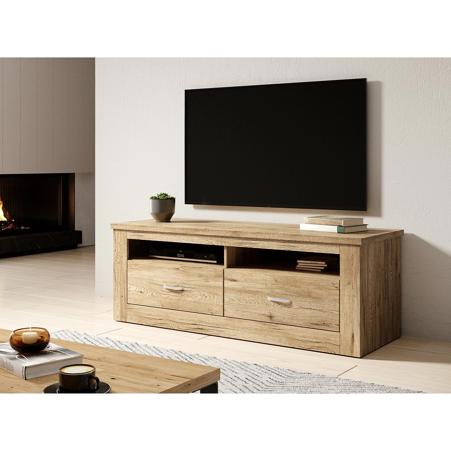 Loftscape TV-Lowboard Kilcar - Eiche Dekor 4 Loftscape TV-Lowboard Kilcar - Eiche Dekor – Bild 2