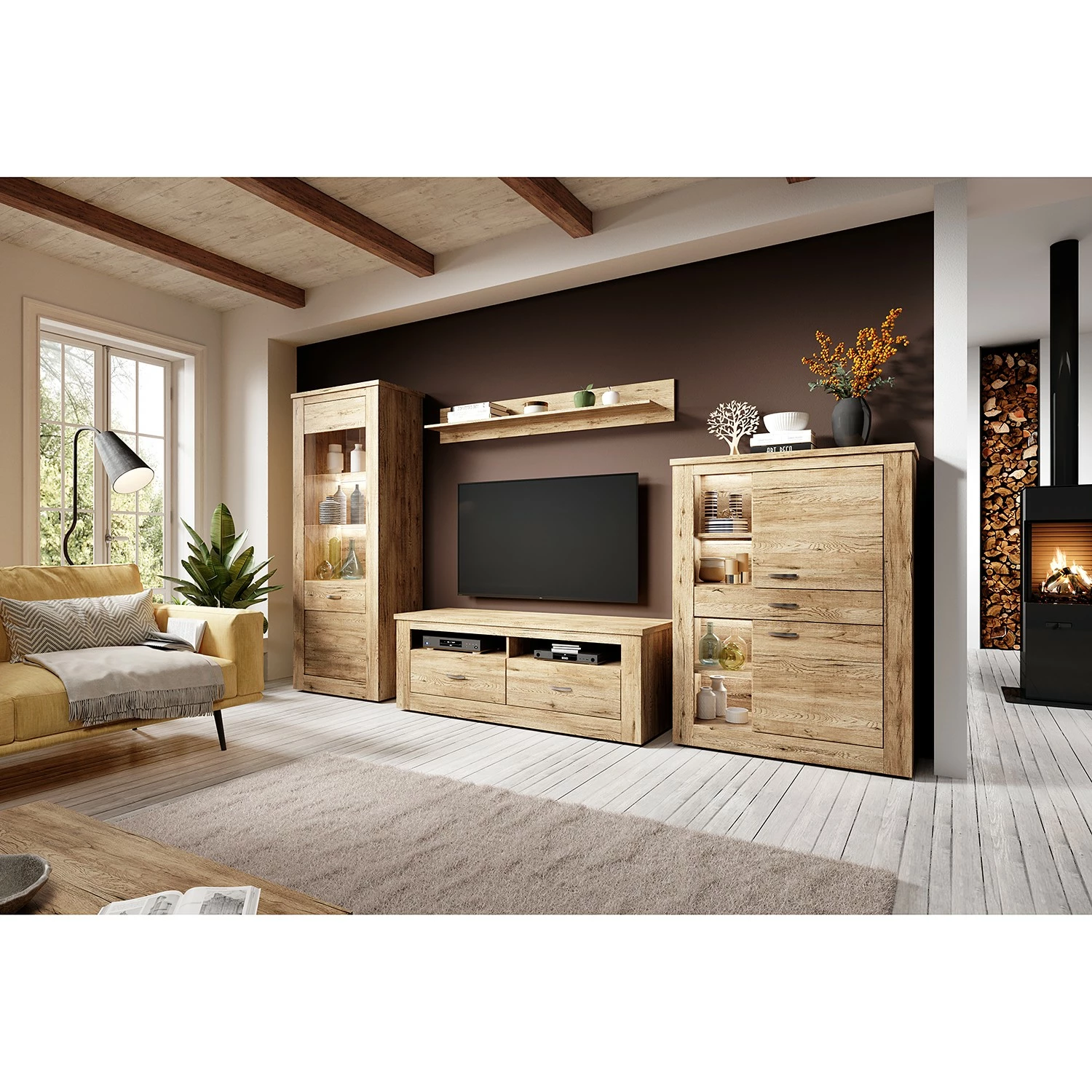 Loftscape TV-Lowboard Kilcar - Eiche Dekor 5 Loftscape TV-Lowboard Kilcar - Eiche Dekor – Bild 3