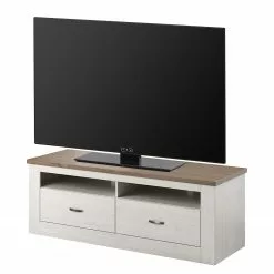 Loftscape TV-Lowboard Kilcar - Pinie Weiß / Trüffel