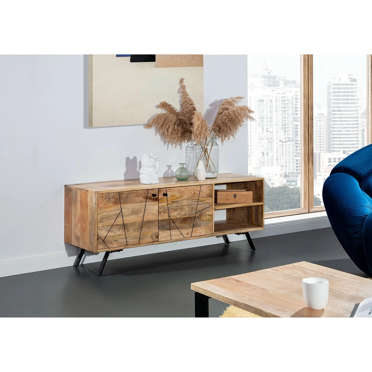 Naturoo TV-Lowboard Pic - Mango massiv 4 Naturoo TV-Lowboard Pic - Mango massiv – Bild 2