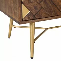 Red Living TV-Lowboard Nook - Mango massiv / Metall - Mango / Gold -Kommoden Verkäufe 2023 1000341968 220517 032 DETAILS P000000001000341968