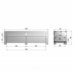 Naturoo TV-Lowboard Kabane II - Eiche massiv -Kommoden Verkäufe 2023 1000342075 220401 500 SKETCH DETAILS P000000001000342075 sketch