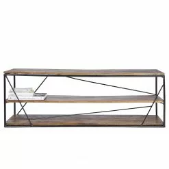 Tom Tailor TV-Lowboard Piketon - Mango massiv / Aluminium - Mango / Schwarz -Kommoden Verkäufe 2023 1000342396 220408 030 DETAILS P000000001000342396