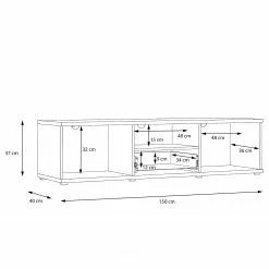 Loftscape TV-Lowboard Piemont - Eiche Dekor -Kommoden Verkäufe 2023 1000342473 220404 501 SKETCH DETAILS P000000001000342473 sketch