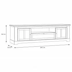 Ridgevalley TV-Lowboard Sandvik I - Eiche Weiß Dekor / Eiche Nelson Dekor -Kommoden Verkäufe 2023 1000342495 220331 500 SKETCH DETAILS P000000001000342495 sketch