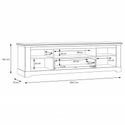 Ridgevalley TV-Lowboard Sandvik I - Eiche Weiß Dekor / Eiche Nelson Dekor -Kommoden Verkäufe 2023 1000342495 220331 501 SKETCH DETAILS P000000001000342495 sketch