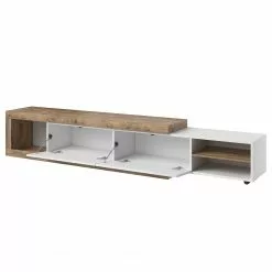 Loftscape TV-Lowboard Shipley - Hochglanz Weiß / Eiche Dekor -Kommoden Verkäufe 2023 1000342826 220412 040 DETAILS P000000001000342826