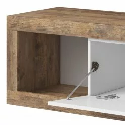 Loftscape TV-Lowboard Shipley - Hochglanz Weiß / Eiche Dekor -Kommoden Verkäufe 2023 1000342826 220412 060 DETAILS P000000001000342826