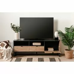 Loftscape TV-Lowboard Mid West - Bambus Dekor / Anthrazit -Kommoden Verkäufe 2023 1000344596 220407 022 MOOD DETAILS P000000001000344596 mood