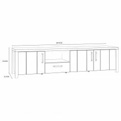 Red Living TV-Lowboard Westlock - Esche Dekor / Schwarz 18 Red Living TV-Lowboard Westlock - Esche Dekor / Schwarz -Kommoden Verkäufe 2023 1000344670 220414 500 SKETCH DETAILS P000000001000344670 sketch