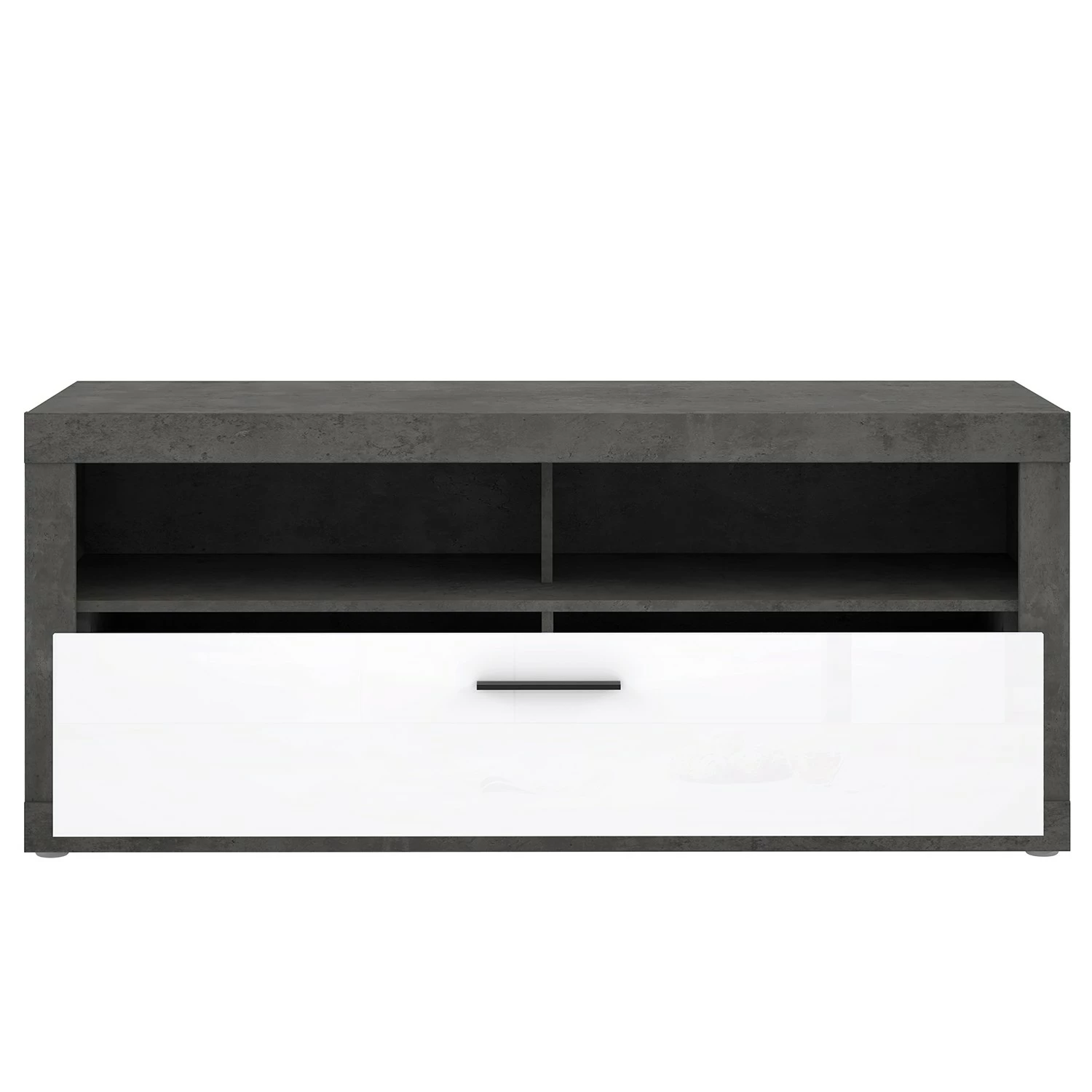 Loftscape TV-Lowboard Vetras I - Hochglanz Weiß / Beton Dekor 8 Loftscape TV-Lowboard Vetras I - Hochglanz Weiß / Beton Dekor – Bild 6
