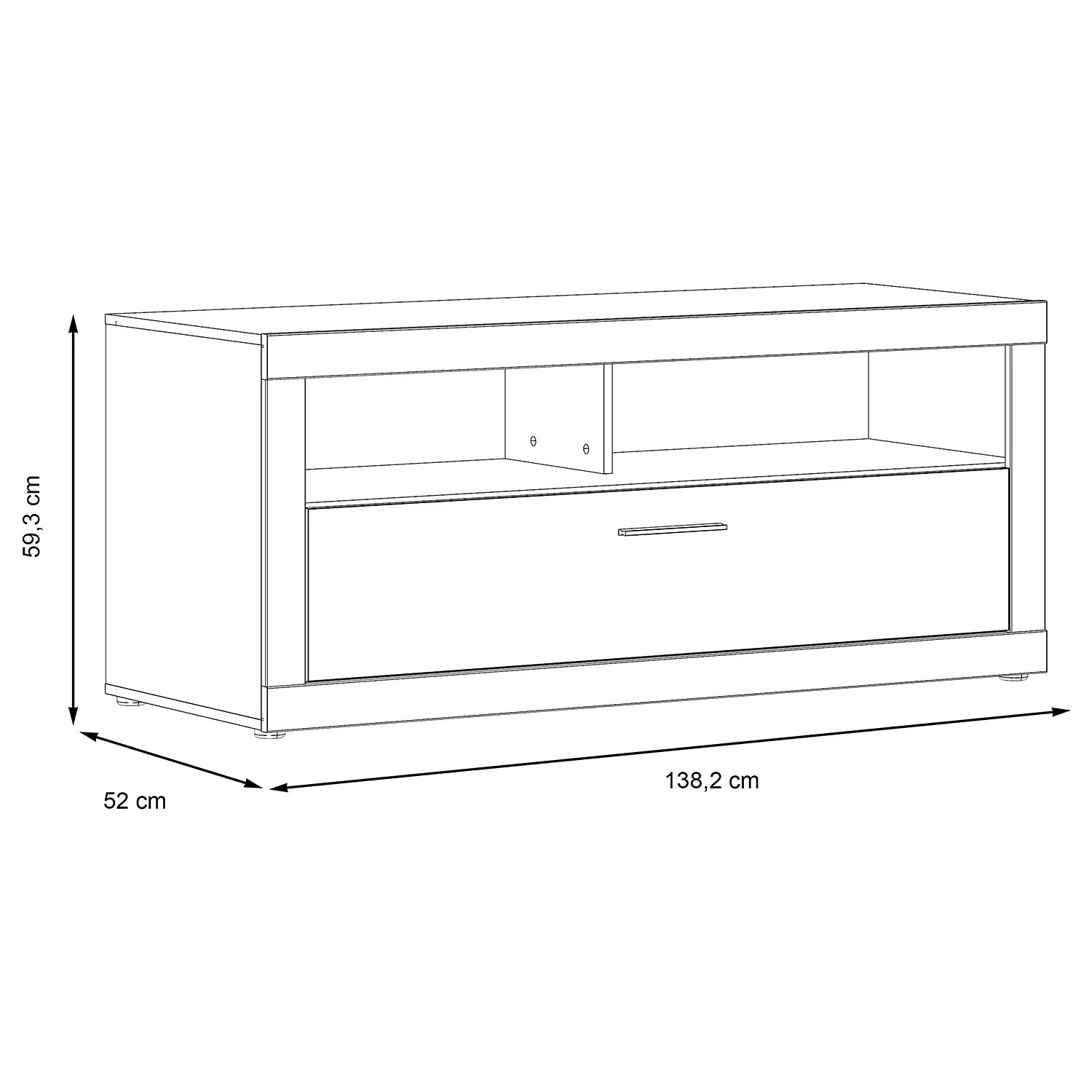 Loftscape TV-Lowboard Vetras I - Hochglanz Weiß / Beton Dekor 10 Loftscape TV-Lowboard Vetras I - Hochglanz Weiß / Beton Dekor – Bild 8
