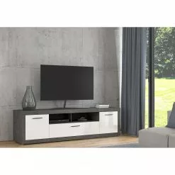 Loftscape TV-Lowboard Vetras II - Hochglanz Weiß / Beton Dekor 13 Loftscape TV-Lowboard Vetras II - Hochglanz Weiß / Beton Dekor -Kommoden Verkäufe 2023 1000344680 220414 021 MOOD DETAILS P000000001000344680 mood