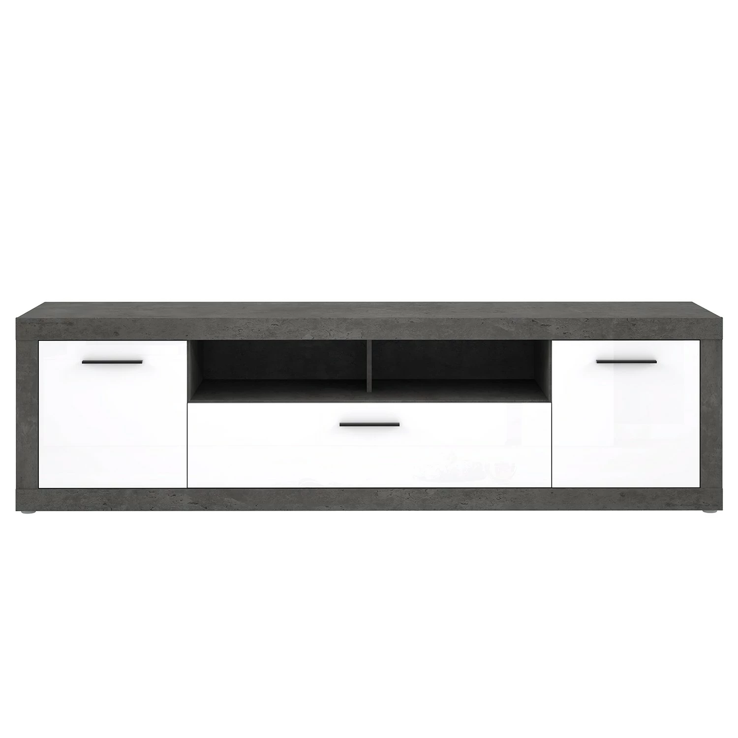 Loftscape TV-Lowboard Vetras II - Hochglanz Weiß / Beton Dekor 7 Loftscape TV-Lowboard Vetras II - Hochglanz Weiß / Beton Dekor – Bild 5