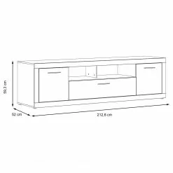 Loftscape TV-Lowboard Vetras II - Hochglanz Weiß / Beton Dekor 18 Loftscape TV-Lowboard Vetras II - Hochglanz Weiß / Beton Dekor -Kommoden Verkäufe 2023 1000344680 220414 500 SKETCH DETAILS P000000001000344680 sketch