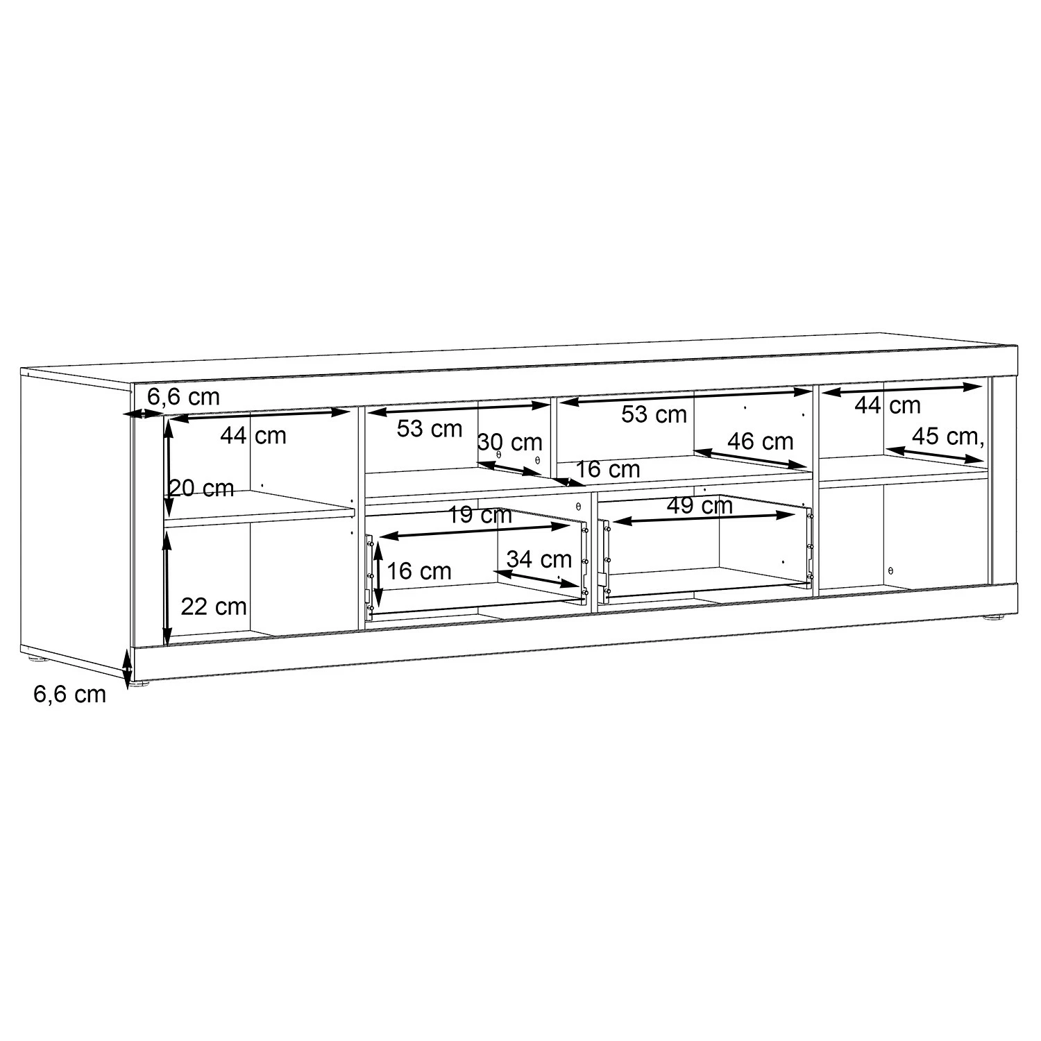 Loftscape TV-Lowboard Vetras II - Hochglanz Weiß / Beton Dekor 11 Loftscape TV-Lowboard Vetras II - Hochglanz Weiß / Beton Dekor – Bild 9