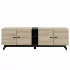 Loftscape Sideboard Pesaro II - Eiche Artisan Dekor / Schwarz - Breite: 200 cm -Kommoden Verkäufe 2023 1000348118 220603 030 DETAILS P000000001000348118