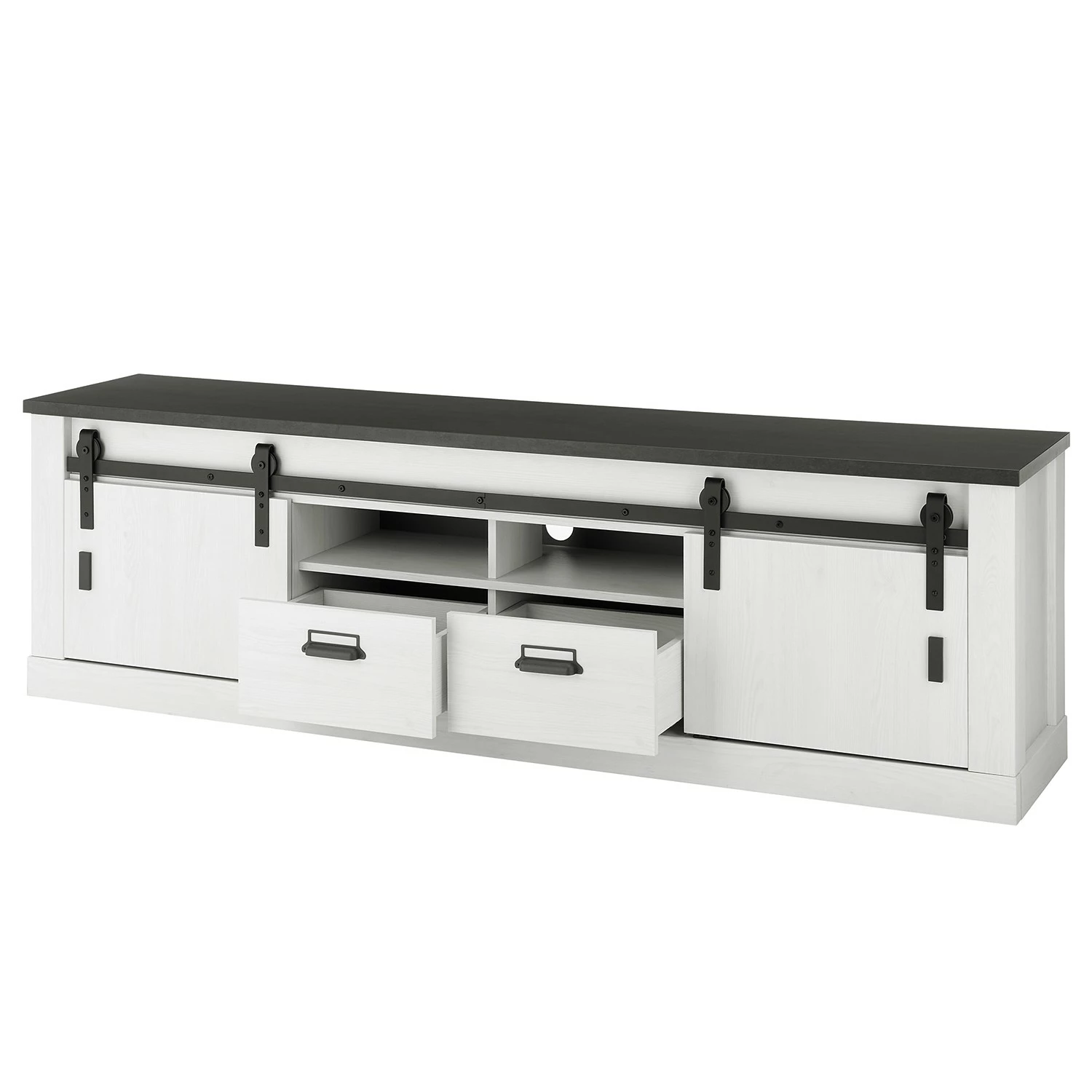 Ridgevalley TV-Lowboard Shutter II - Pinie Weiß Dekor 9 Ridgevalley TV-Lowboard Shutter II - Pinie Weiß Dekor – Bild 7