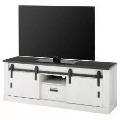 Ridgevalley TV-Lowboard Shutter I - Pinie Weiß Dekor