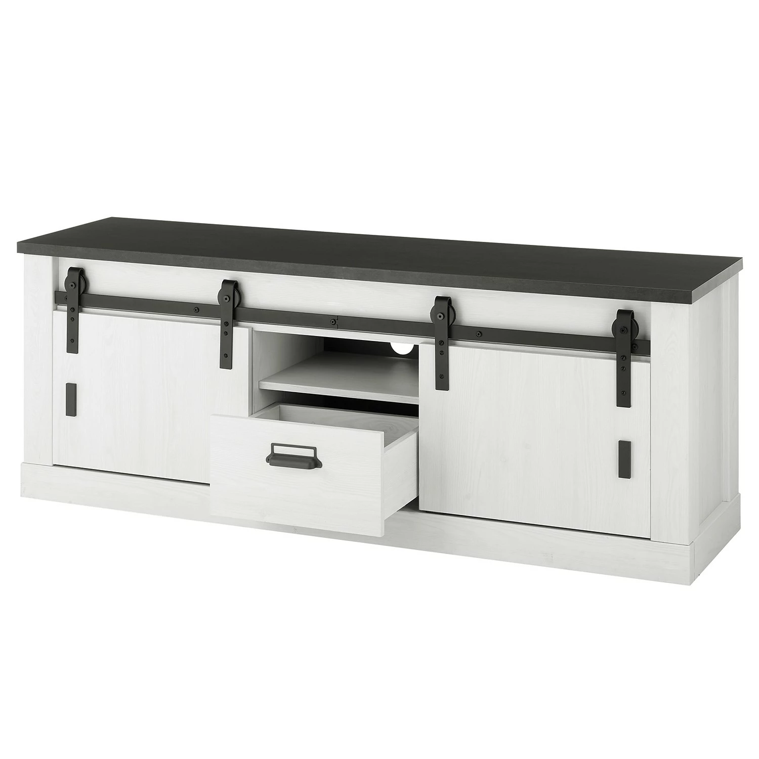 Ridgevalley TV-Lowboard Shutter I - Pinie Weiß Dekor 8 Ridgevalley TV-Lowboard Shutter I - Pinie Weiß Dekor – Bild 6